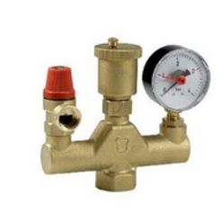 Air, Pressure relief and gauge assembly