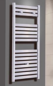 Novara 600w x 1200h Chrome flat profile towel rail