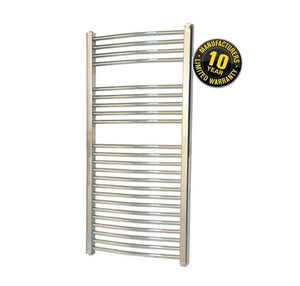 Towel rail 600w 1200h curved horizontal rails