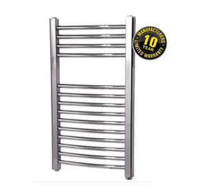 Towel rail 500w 900h curved horizontal rails