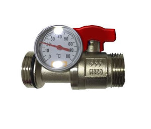 1"  Manifold valve straight for Multi-layer  20/25mm  Euro cone or 1" swivel union (Red)